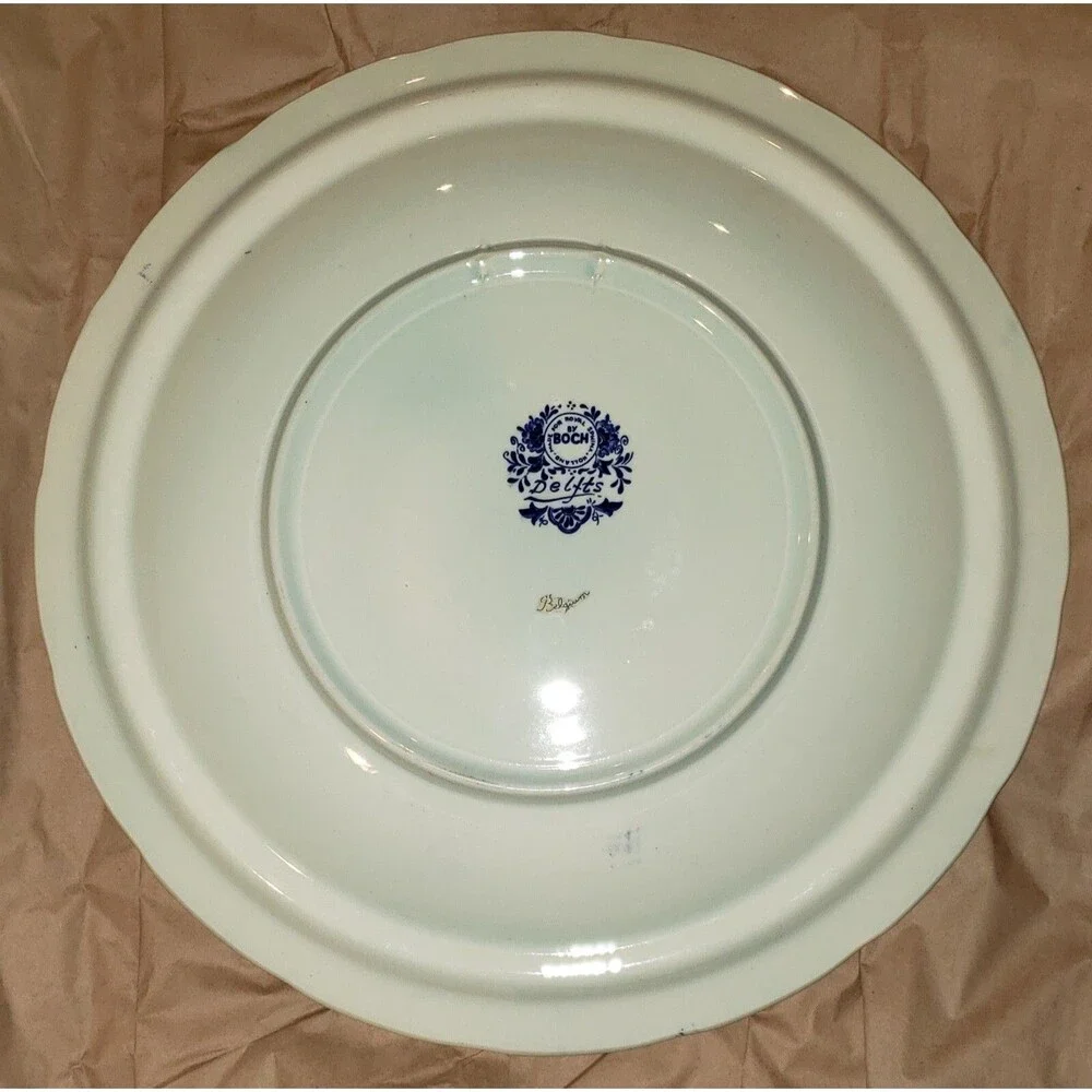 Delft ~ Royal Sphinx by Boch ~ Holland ~ J. Sonneville Large Platter 15 1/2”